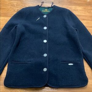 Vintage Giesswein Women's Navy Wool Cardigan Jacket